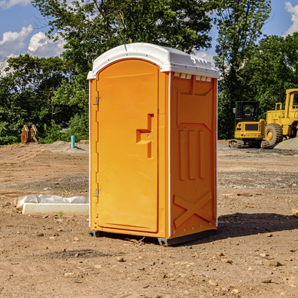 can i customize the exterior of the porta potties with my event logo or branding in Breckenridge MI